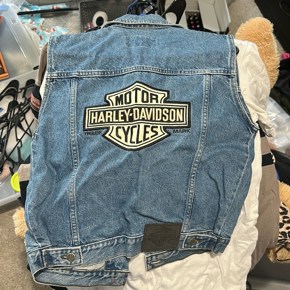 Vintage Harley-Davidson Denim Vest
